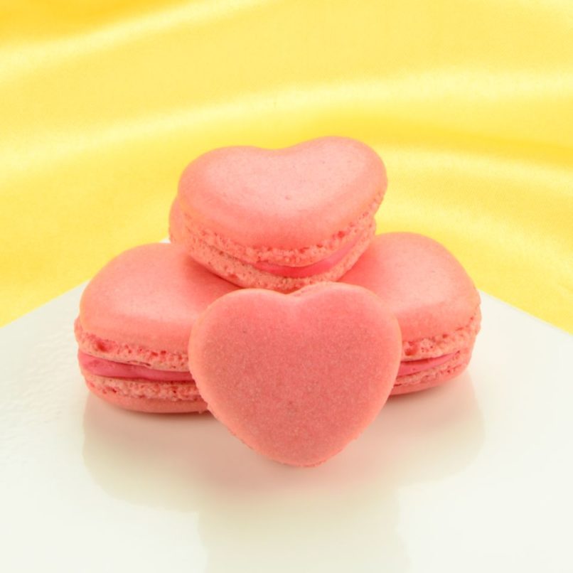 Macaron – Himbeerherzen