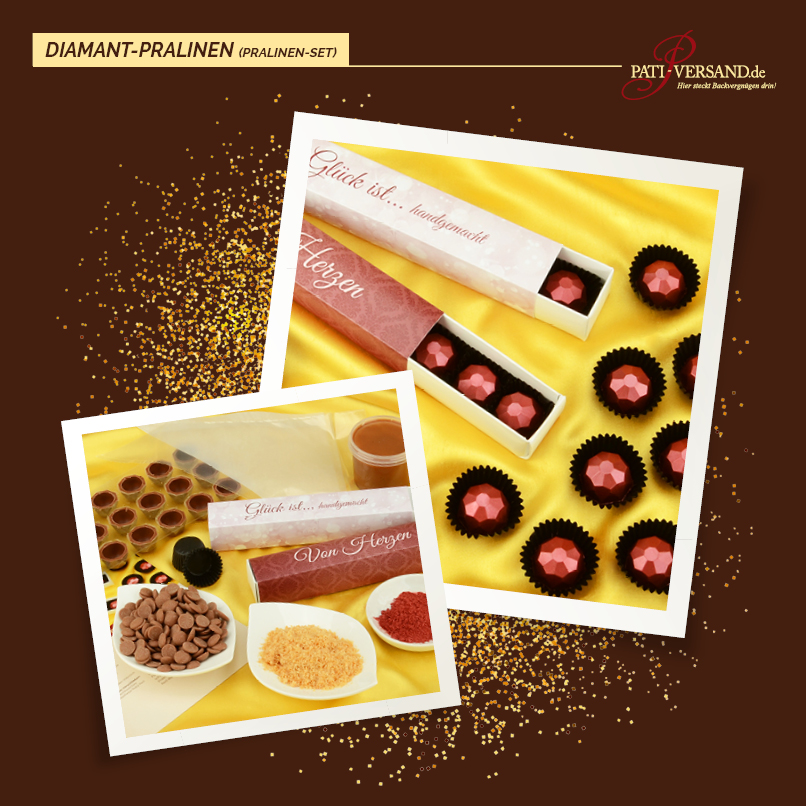 Schimmernde Diamant-Pralinen