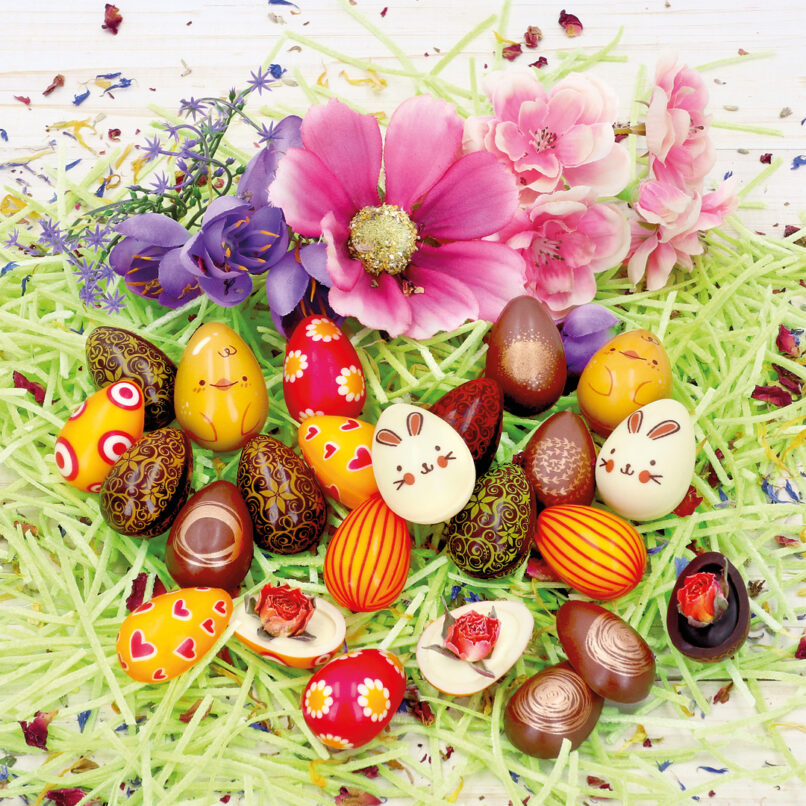 Kunterbunte Pralinen für süße Nester