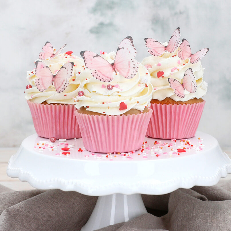 Süße Cupcakes mit Wafer Paper Toppern