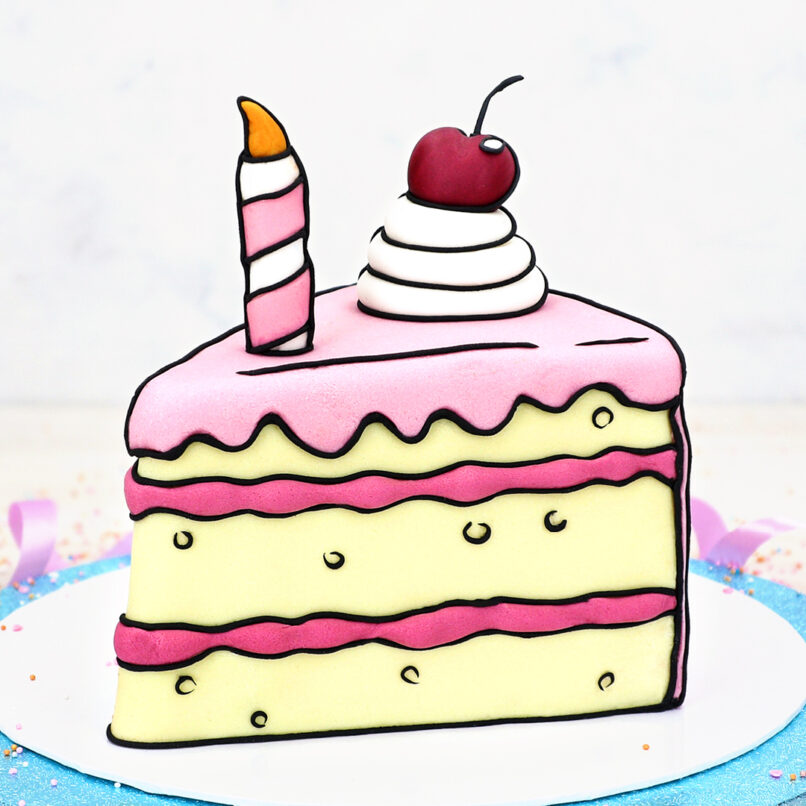 Kuchen im Comic-Design