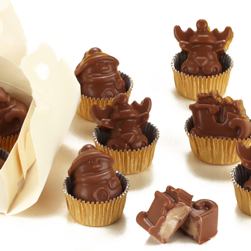 Niedliche Winterfreunde aus Schoki