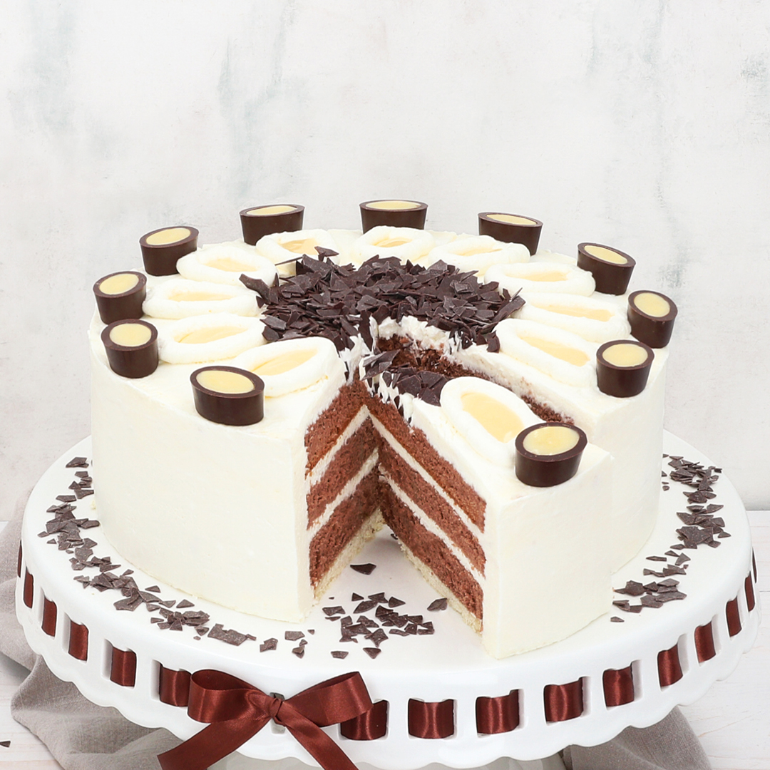 Das Bild zeigt eine Eierlikörtorte