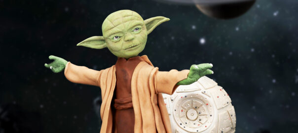 Das Bild zeigt eine Star Wars Torte mit Yoda