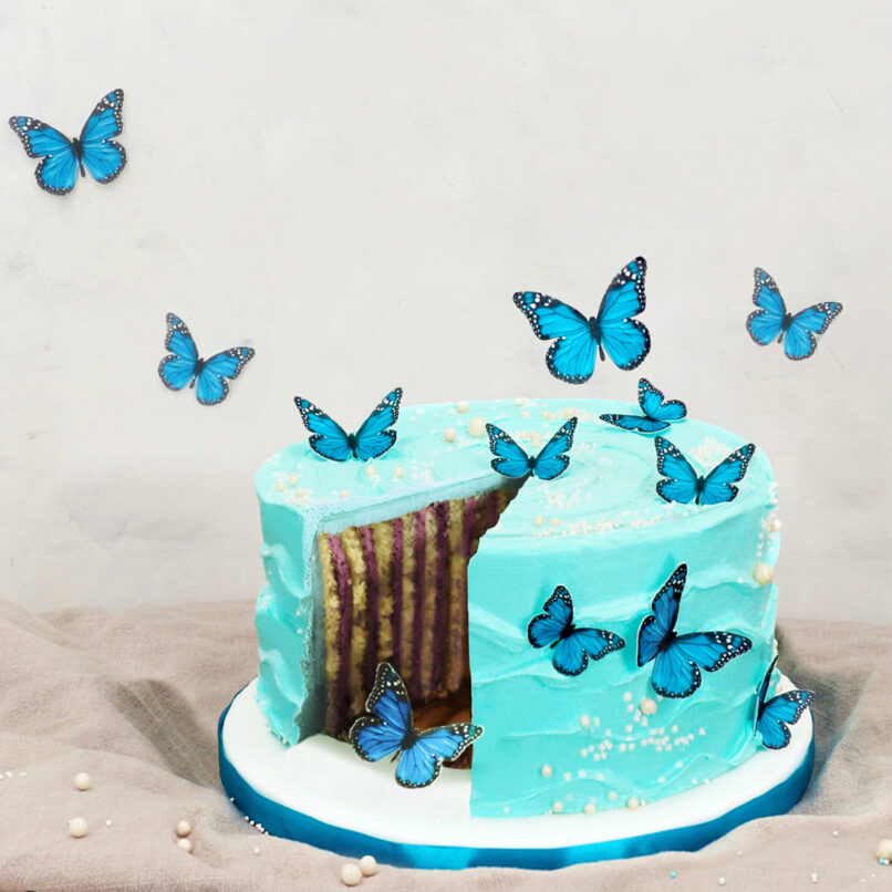 Um die Torte gewickelt