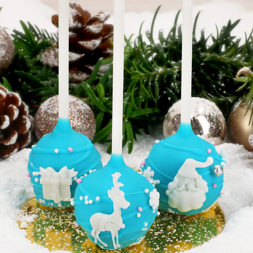 Winterliche Cake-Pops