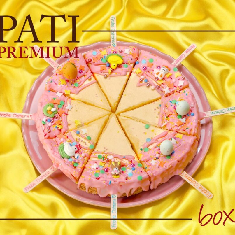 PATI-PREMIUM-BOX „Hoppy Easter“ – Das süßeste Oster-Highlight für Cheesecake-Fans